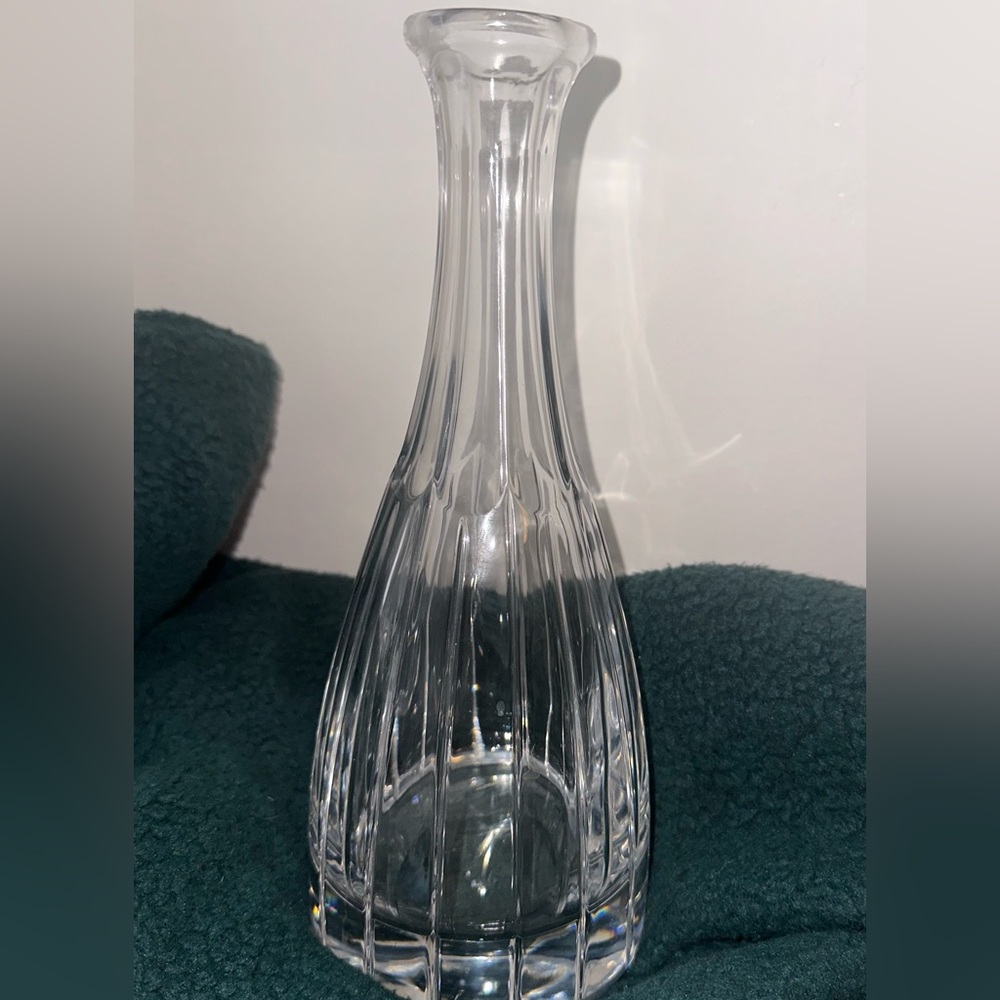 BOHEMIA CRYSTAL CLEAR LIQUOR WINE DECANTER JAR 11" TALL